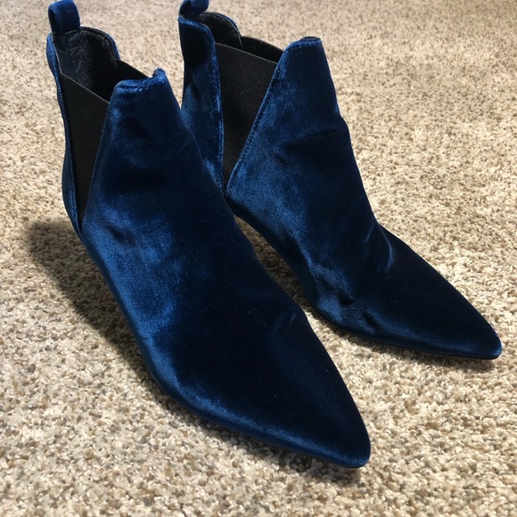 J. Crew Velvet Chelsea Ankle Booties - 8 - Picture 2 of 8